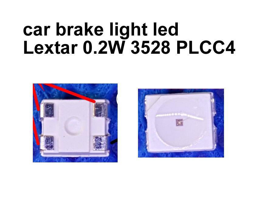 car brake light led Lextar 0.2W 3528 PLCC4 10pcs/lot