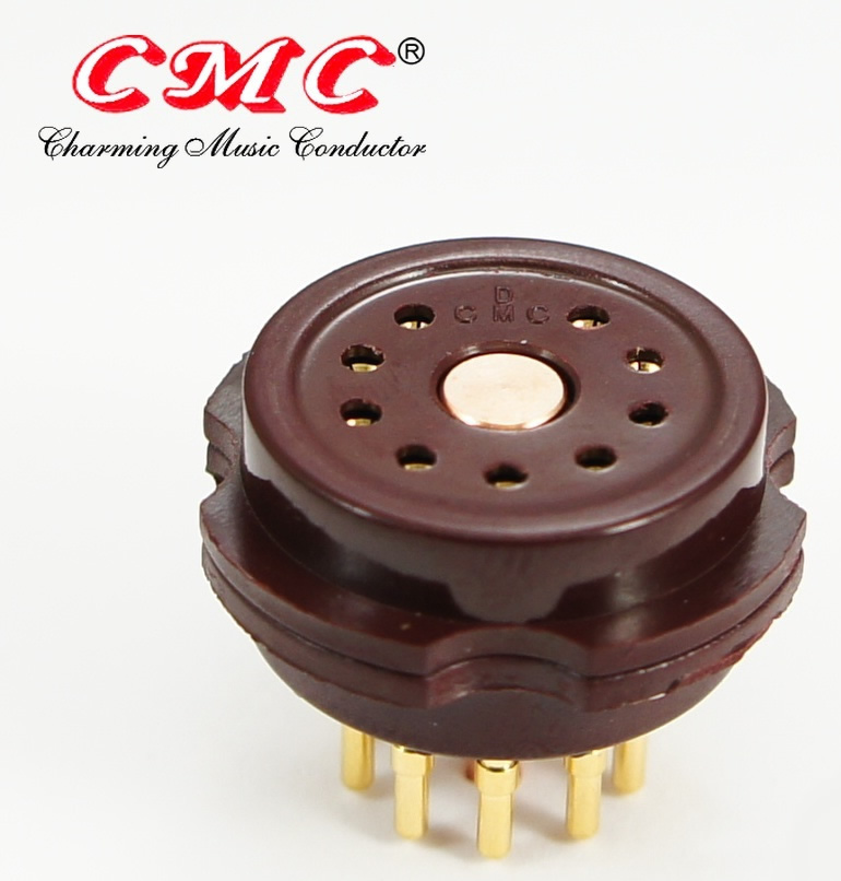 CMC Bakelite  for 9-Pin Gold Plated Tube Socket brown