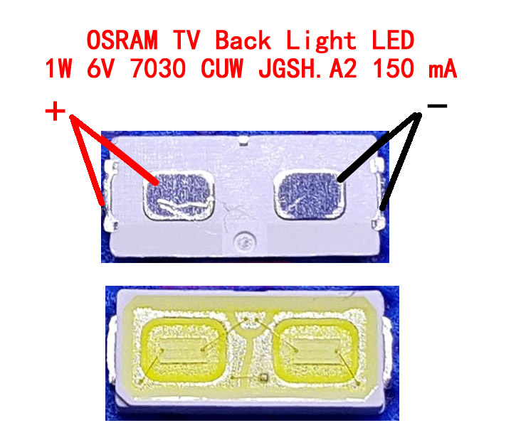 OSRAM CUW  JGSH.A2 1W 6V 7030 150mA LED tv backlight 20pcs/lot