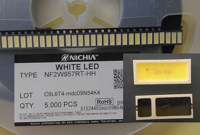 NF2W957RT-HH NICHIA 1W 6V 7030 TV BACKLIGHT LED 50pcs/lot