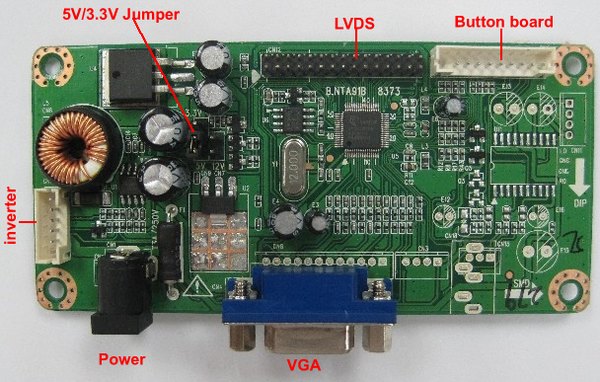 14-19" LCD monitor universal main borad with VGA connector