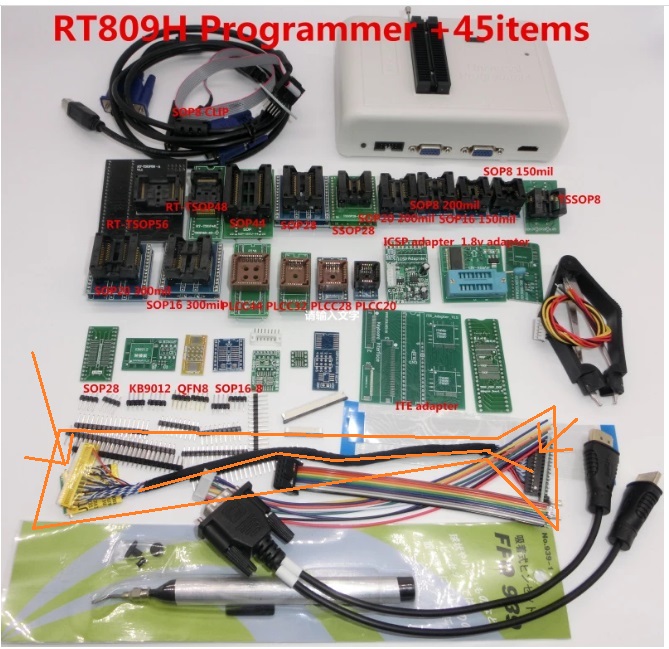 RT809H  programmer 45items set