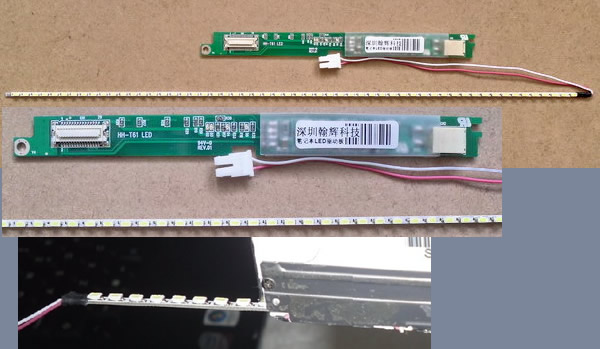 Acer 4930G 4930g TM2350 LCD backlight upgrade to LED backlight kit