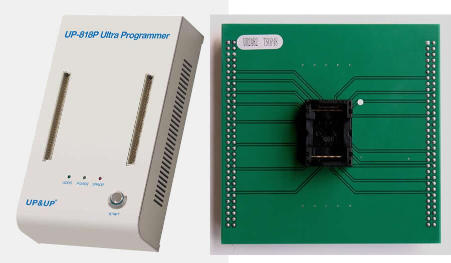 UP-818P + TSOP48 SOCKET PROGRAMMER FOR NAND FLASH K9GAG08U0E-SCB0