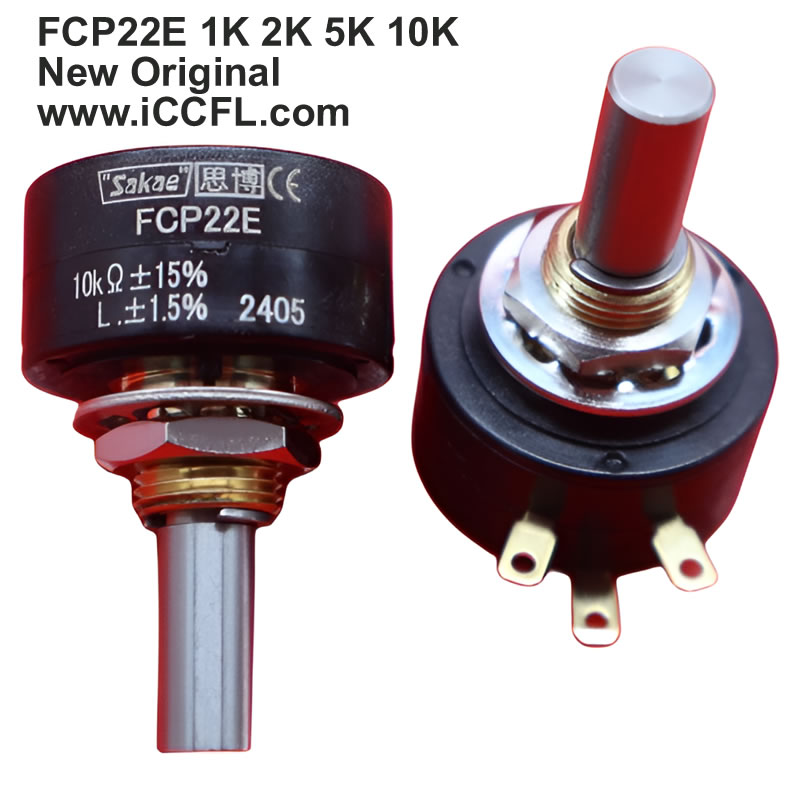 SAKAE FCP22E 1K 2K 5K 10K Ohm Precision Potentiometer – Conductive Plastic, 320° Electrical Angle, 1W, Japanese Original SAKAE FCP22E 1K 2K 5K 10K Ohm Precision Potentiometer – Conductive Plastic, 320° Electrical Angle, 1W, Japanese Original