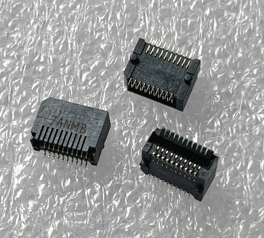 Foxconn SFP Connector, SMT, 0.8mm Pitch, 20POS, Fiber Optic Female Socket Foxconn SFP Connector, SMT, 0.8mm Pitch, 20POS, Fiber Optic Female Socket