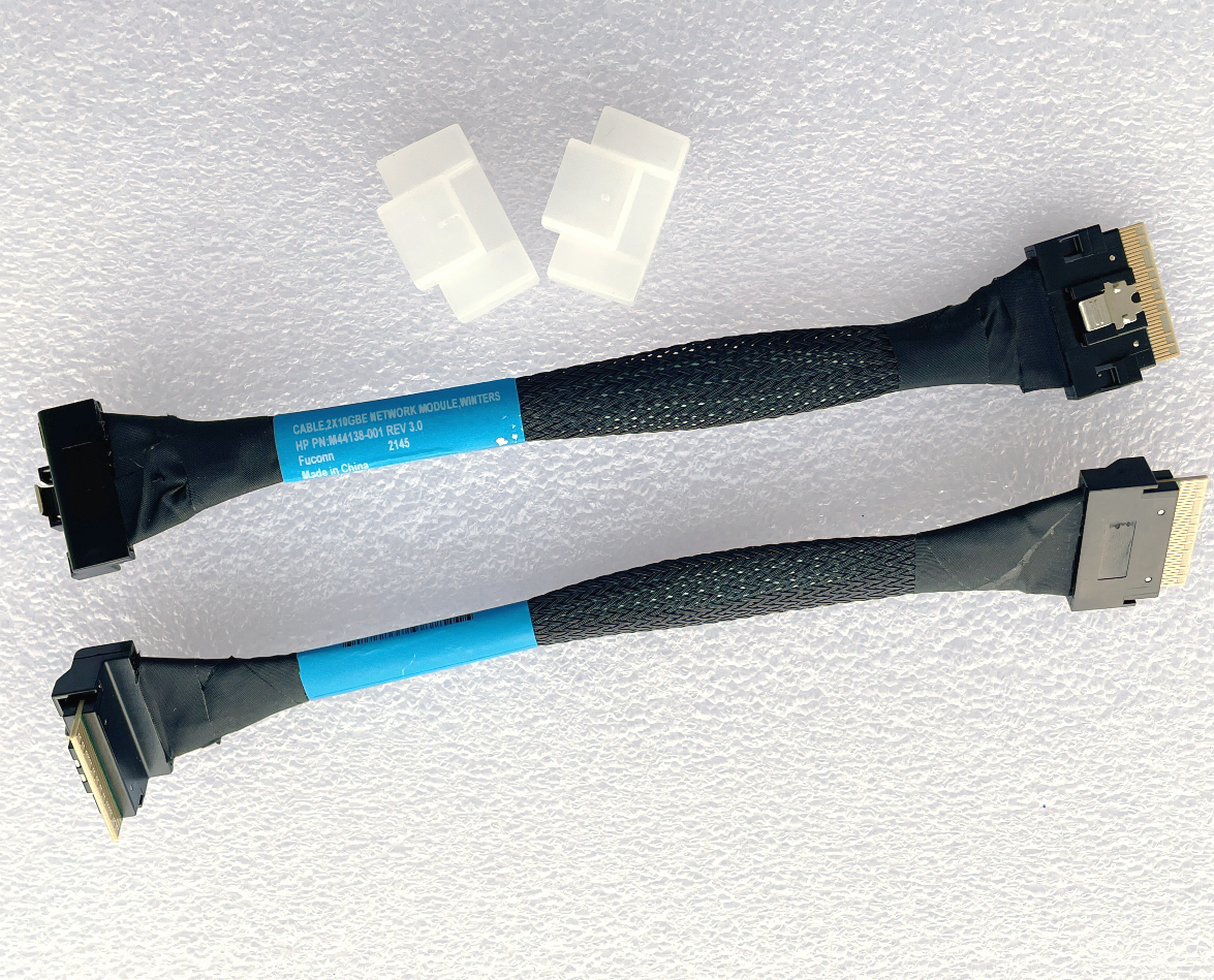 HP M44138-001 REV 2.0 cable 2x10gbe SlimSAS (SFF-8654) 8i to 8i, 8X Server SAS Cable 74P, Gold-Plated 18cm new HP M44138-001 REV 2.0 cable 2x10gbe SlimSAS (SFF-8654) 8i to 8i, 8X Server SAS Cable 74P, Gold-Plated 18cm new