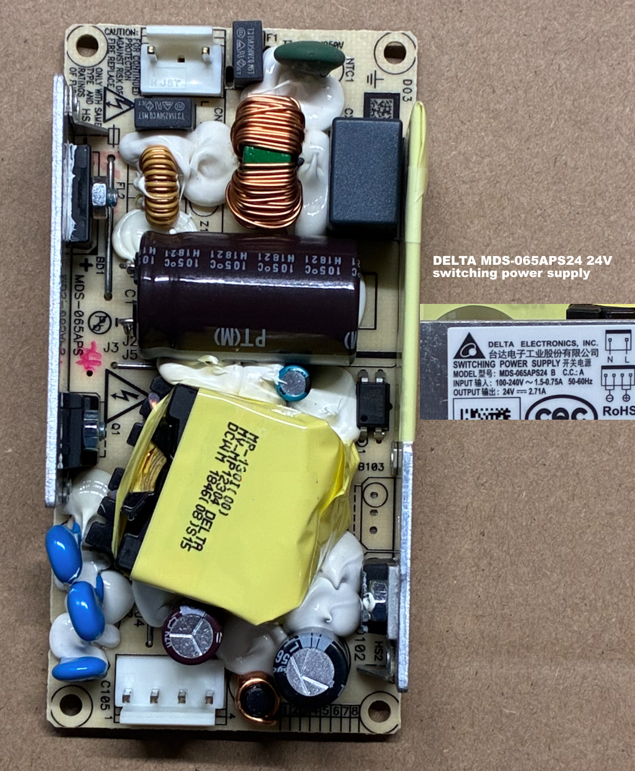 DELTA MDS-065APS24 BA 24V switching power supply DELTA MDS-065APS24 BA 24V switching power supply