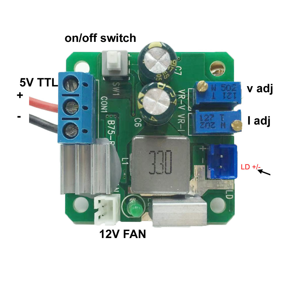 Universal LD Driver Tail Board for NUBM08 / 0A / 0E / 0F / 05 / 07 / 0G / 44 / NUGM03 / 04 / 06 40*40mm Universal LD Driver Tail Board for NUBM08 / 0A / 0E / 0F / 05 / 07 / 0G / 44 / NUGM03 / 04 / 06 40*40mm